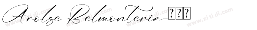 Arolse Belmonteria字体转换